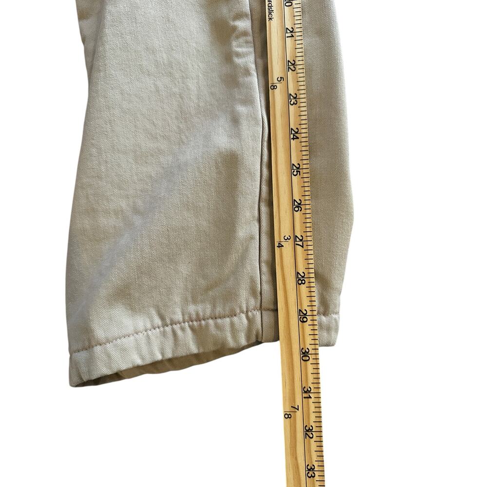 Vintage L.L. Bean Flannel Lined Khaki Pants 33x33 Pleated Tan Gorpcore Cabincore - Picture 6 of 8
